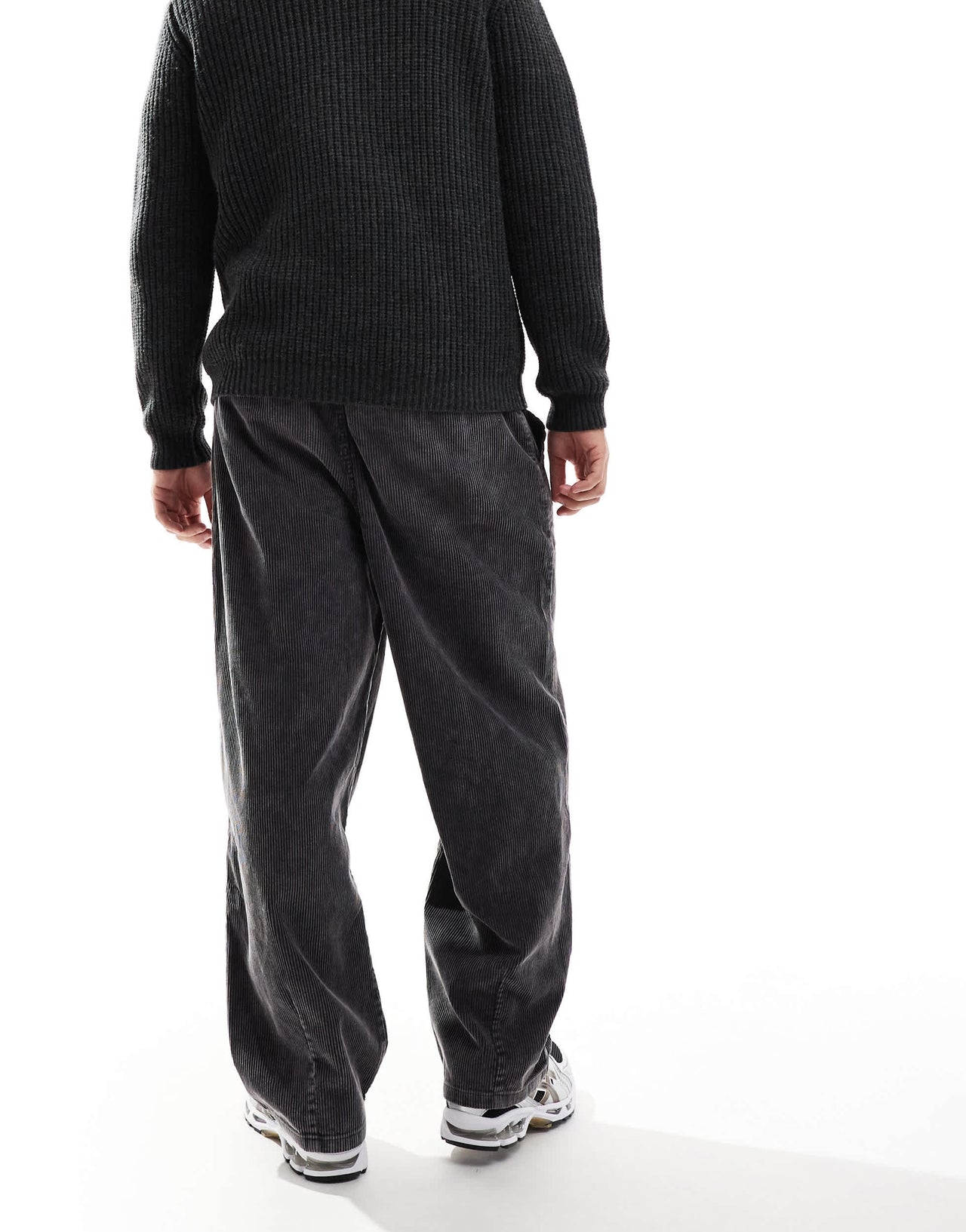 ONLY & SONS loose fit cord trouser in washed grey