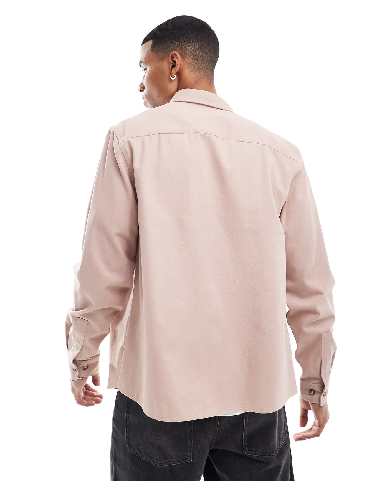 ASOS DESIGN cotton overshirt in dusty pink - LPINK
