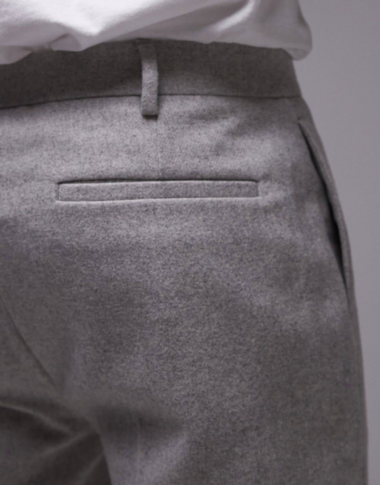 Topman premium wool mix taper suit trouser in light grey