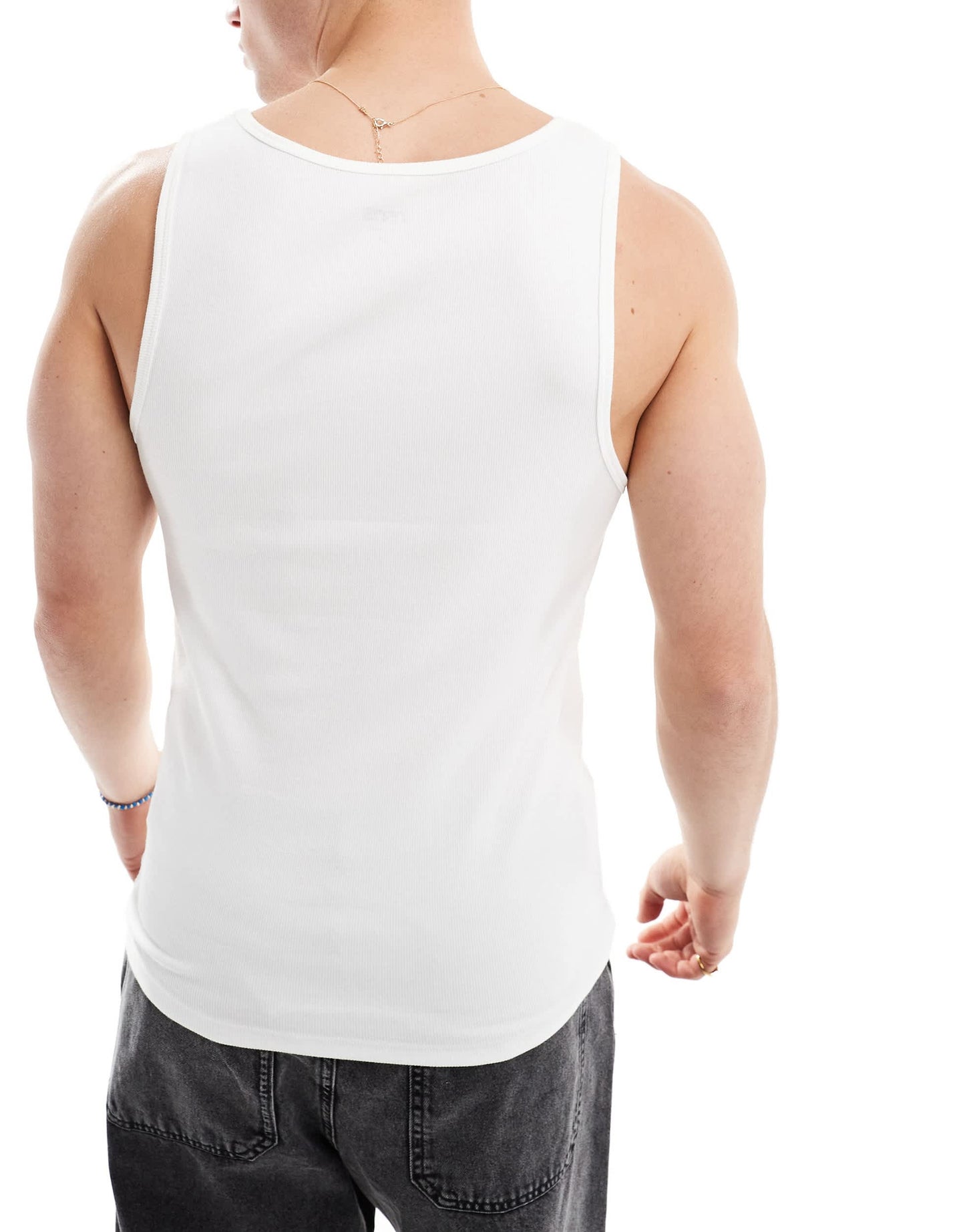 ASOS DESIGN essentials 3 pack muscle fit vests in multi rib
