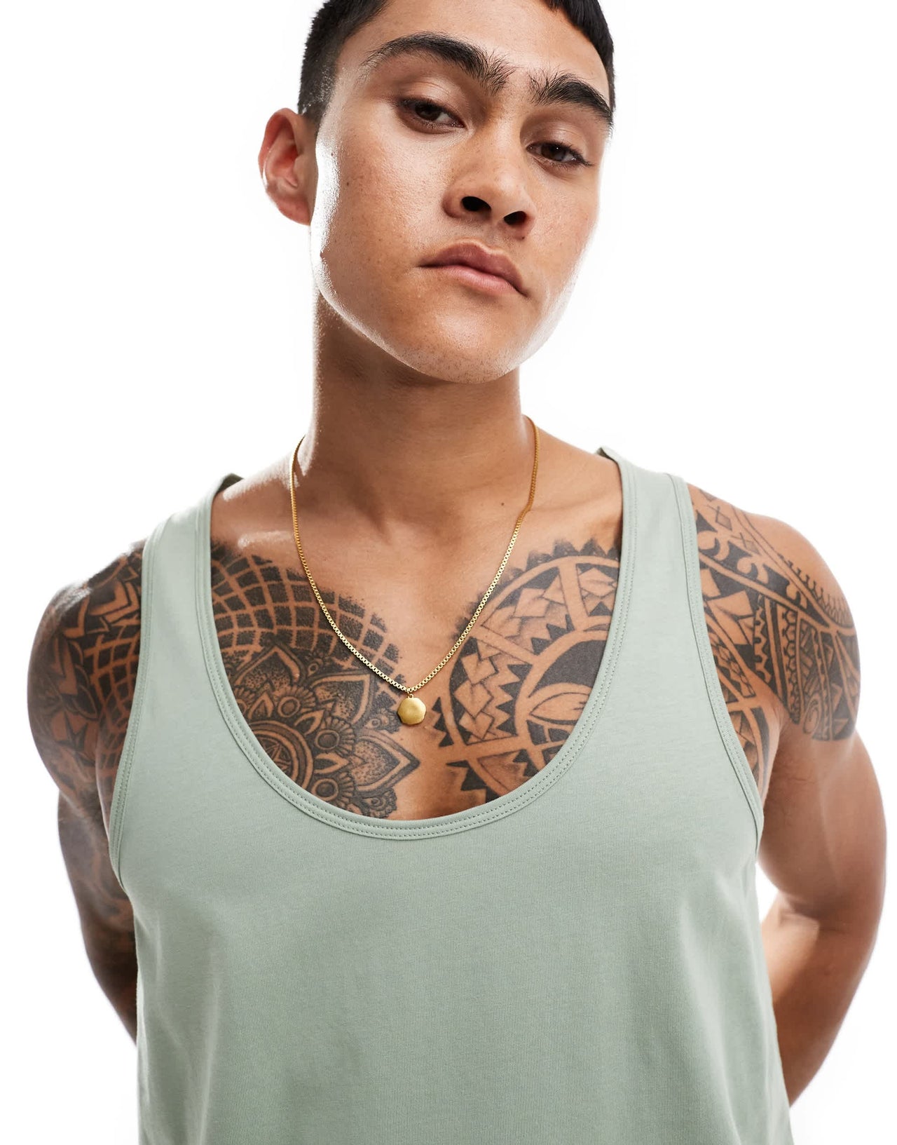 ASOS DESIGN essentials vest in light green