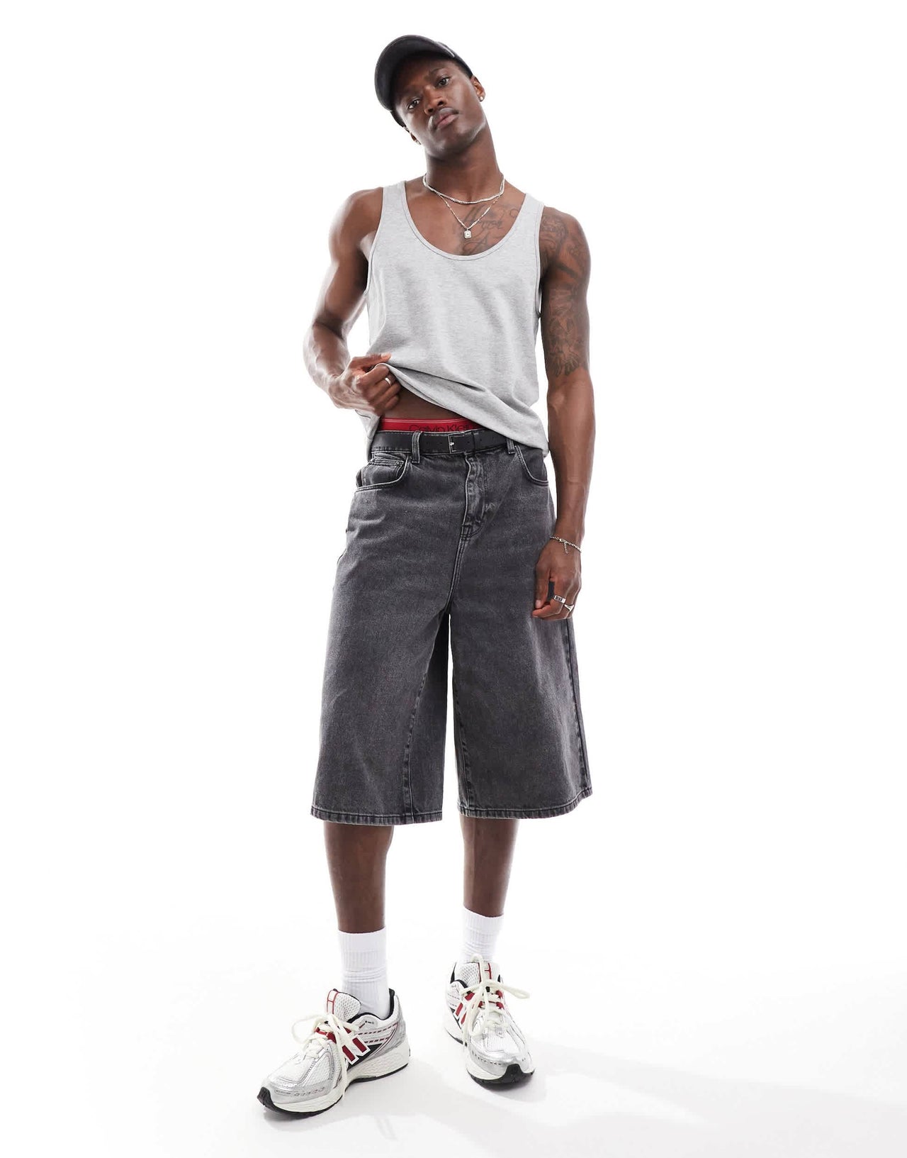 ASOS DESIGN heavyweight vest in grey marl