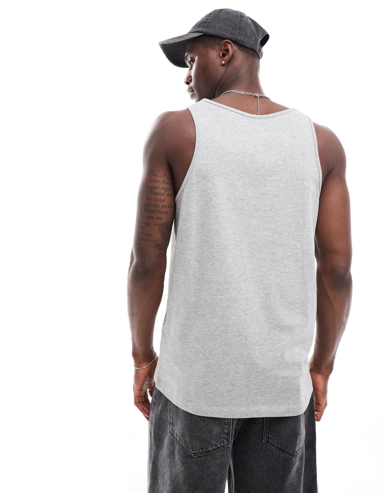 ASOS DESIGN heavyweight vest in grey marl