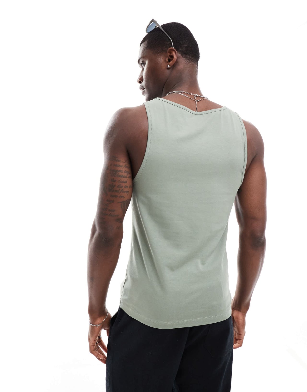 ASOS DESIGN essentials muscle fit vest in mid green