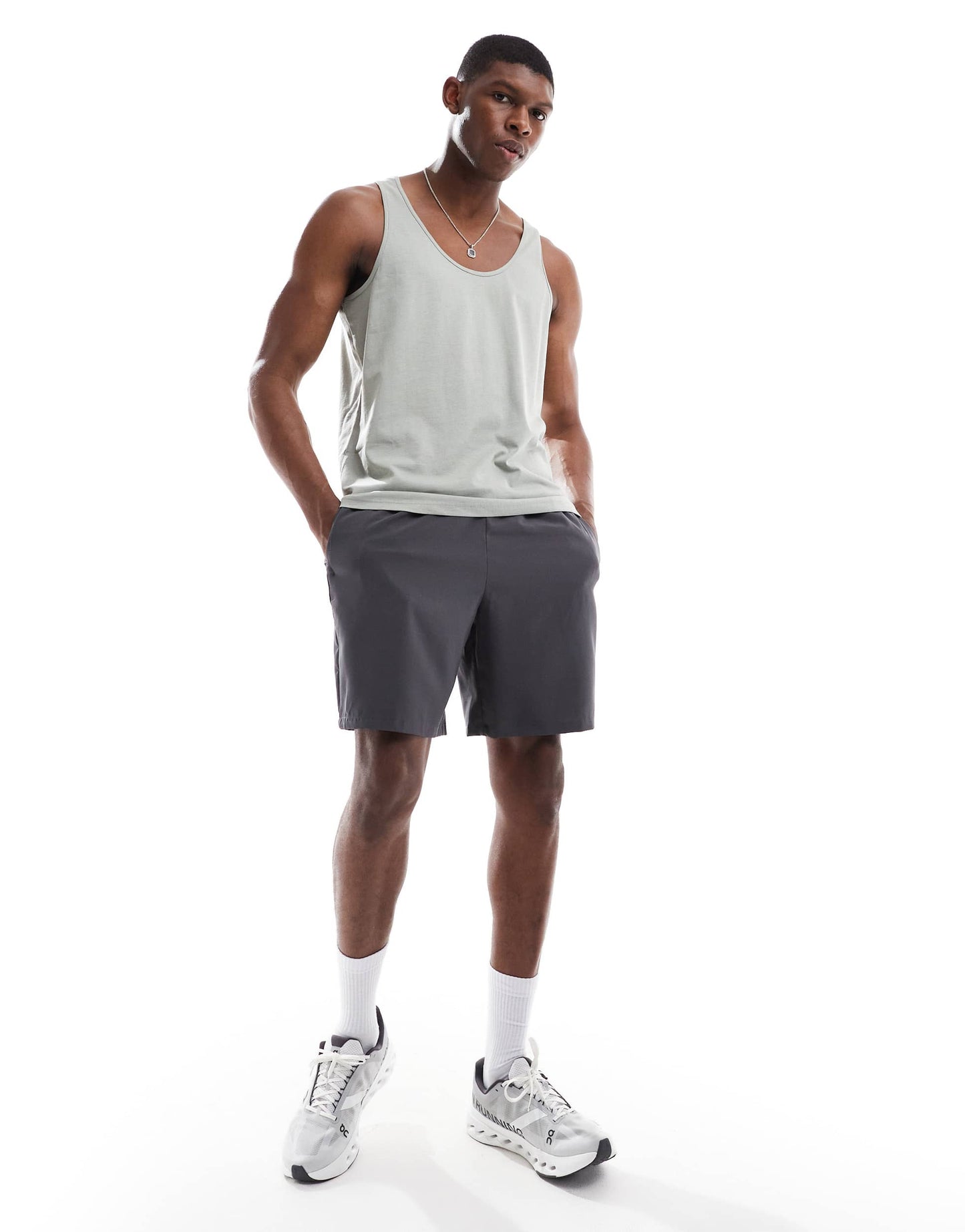 ASOS DESIGN essentials 2 pack vests in washed green and brown