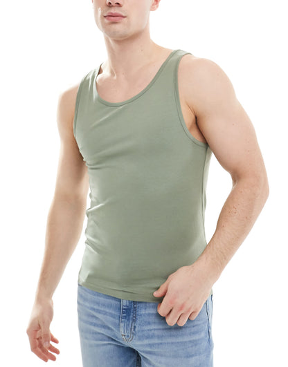 ASOS DESIGN essentials 3 pack muscle fit vests in multi