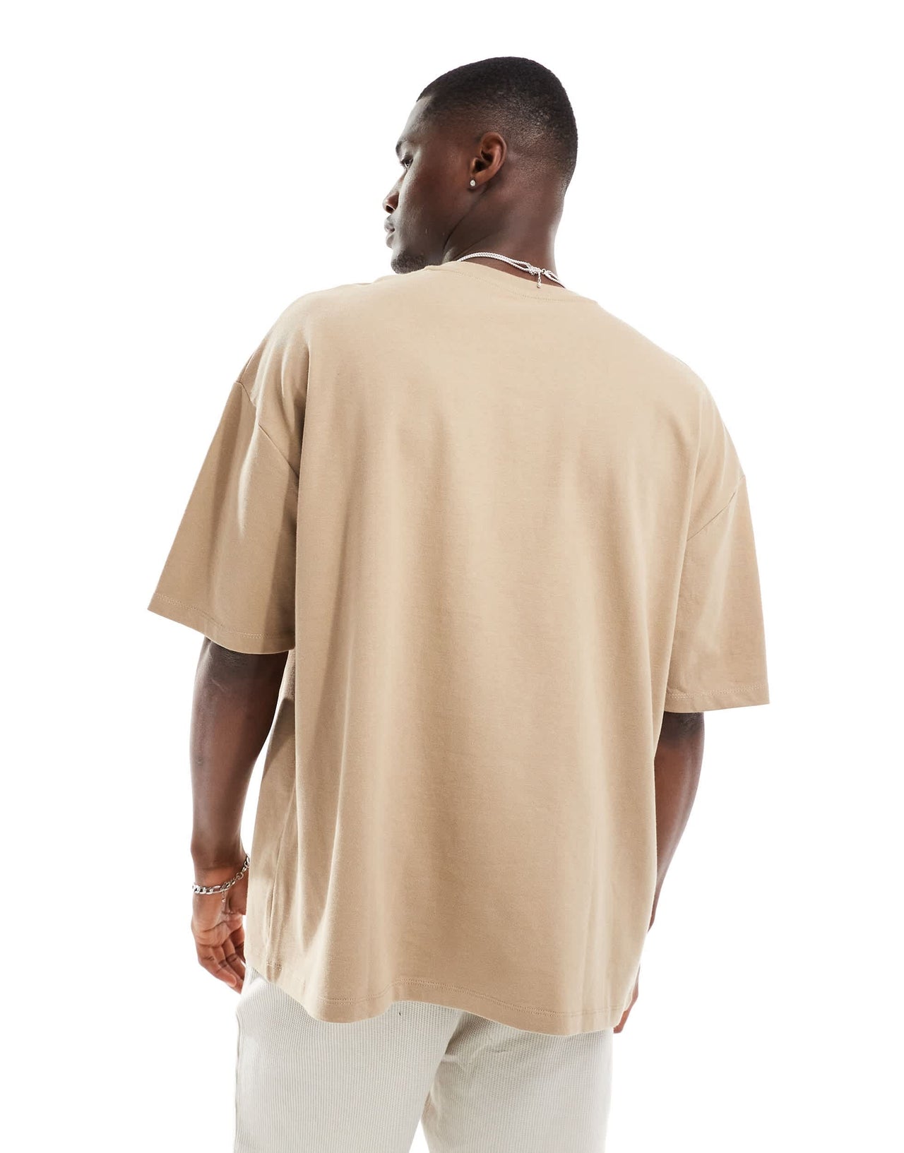 ASOS DESIGN heavyweight oversized t-shirt in beige