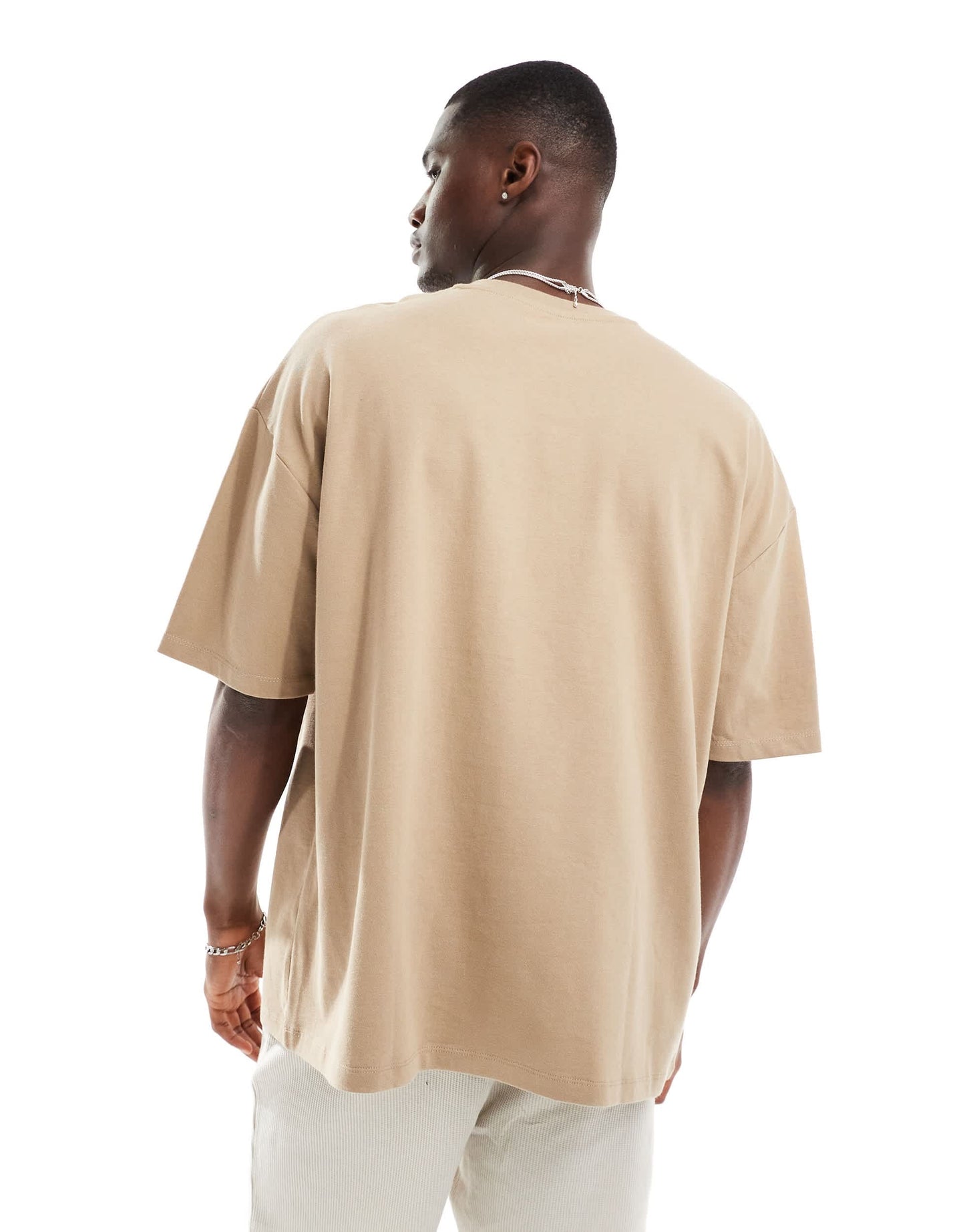 ASOS DESIGN heavyweight oversized t-shirt in beige
