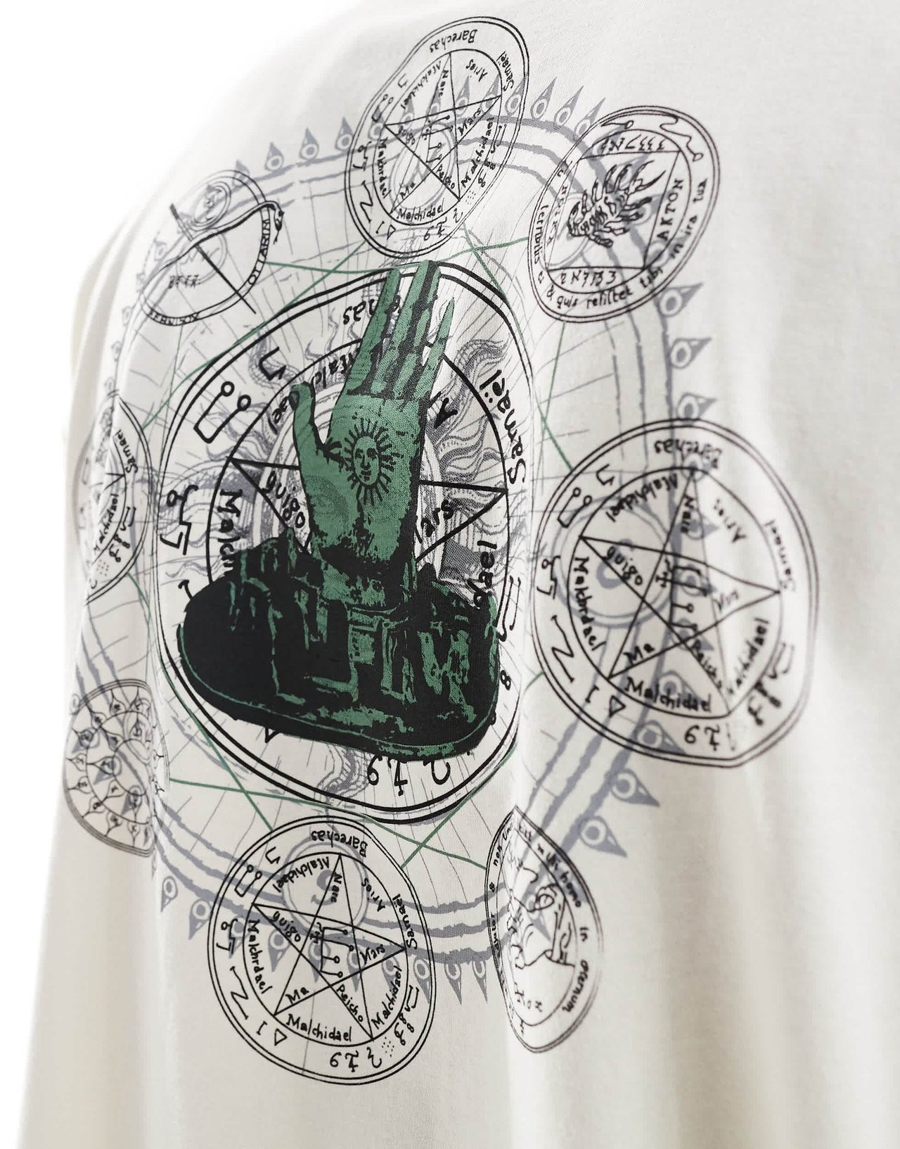 ASOS DESIGN oversized t-shirt in off white with back print