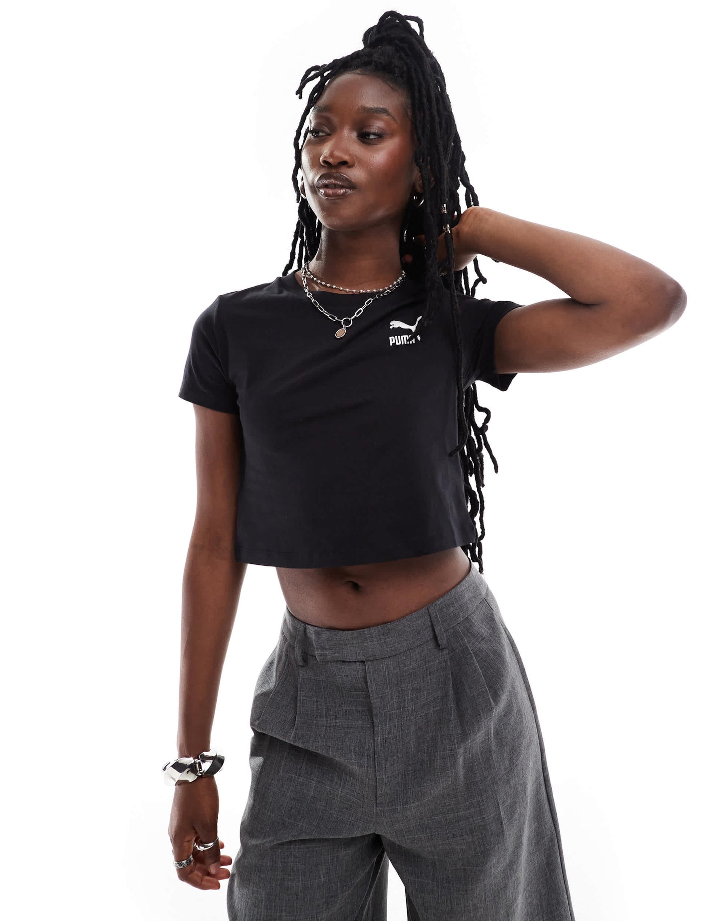 Puma Classics baby tee in black