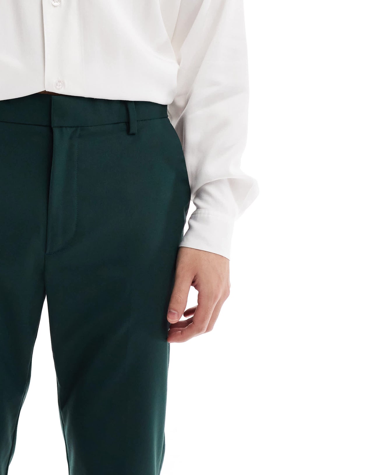 ASOS DESIGN smart slim fit trousers in forest green