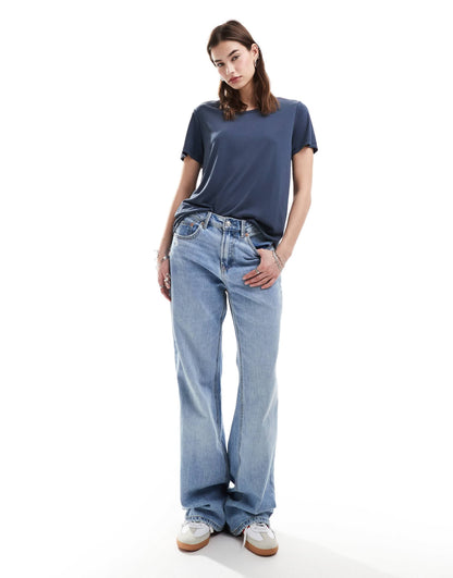 Monki super soft t-shirt in dark blue