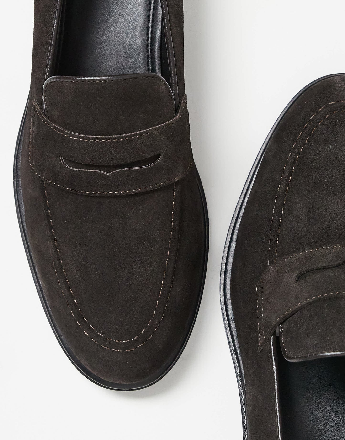 Walk London Putney saddle loafer in brown suede