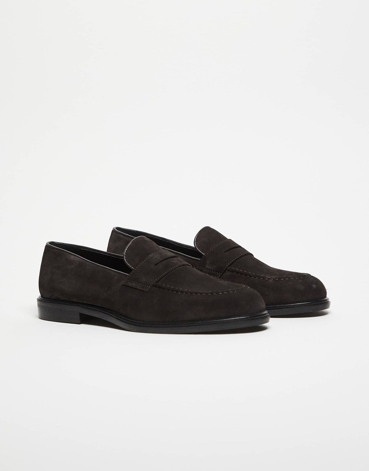 Walk London Putney saddle loafer in brown suede