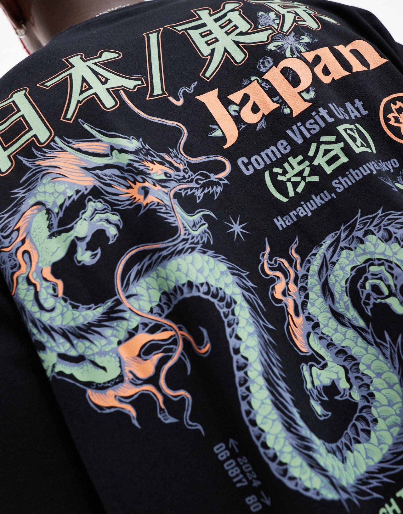 ASOS DESIGN oversized t-shirt in black with back  print