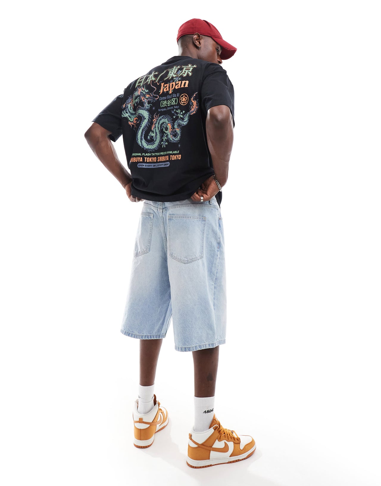 ASOS DESIGN oversized t-shirt in black with back  print