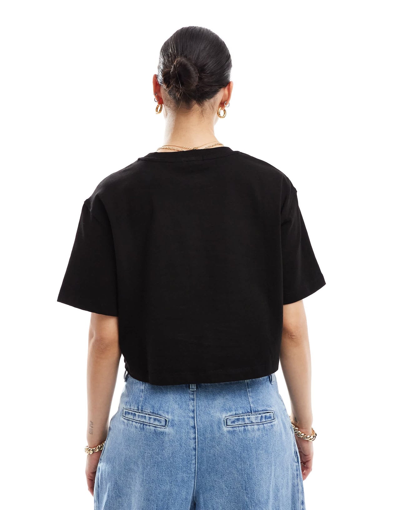 Stradivarius basic tee in black