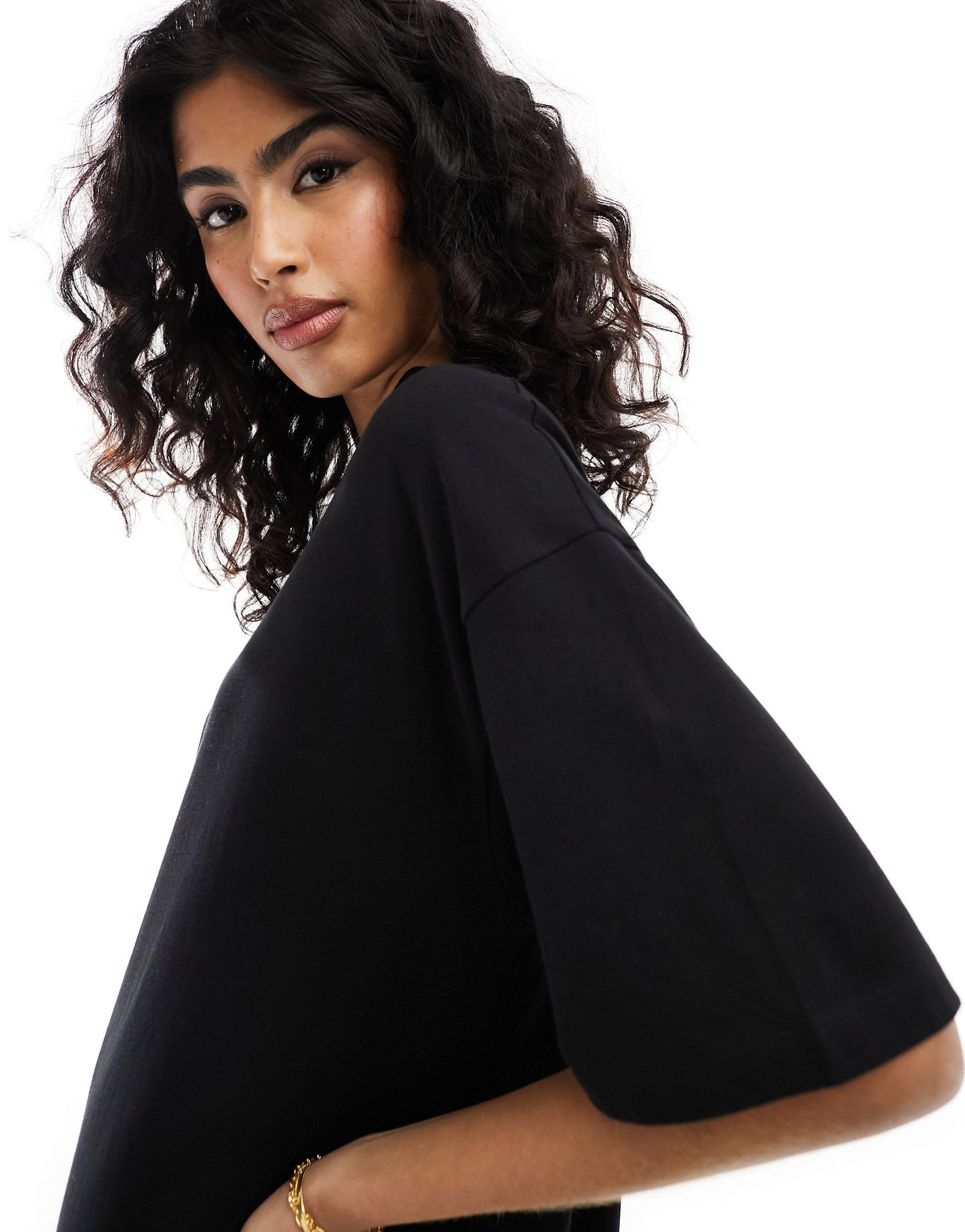 ASOS DESIGN oversized midaxi t-shirt dress in black