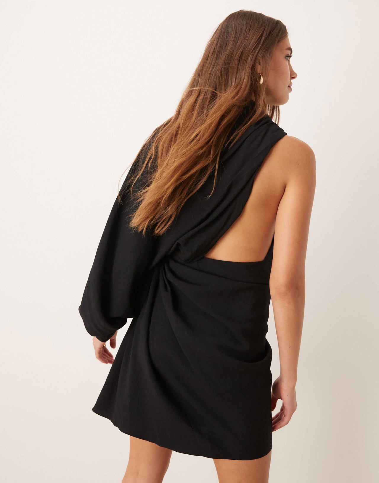 ASOS EDITION ultimate drape mini dress in black