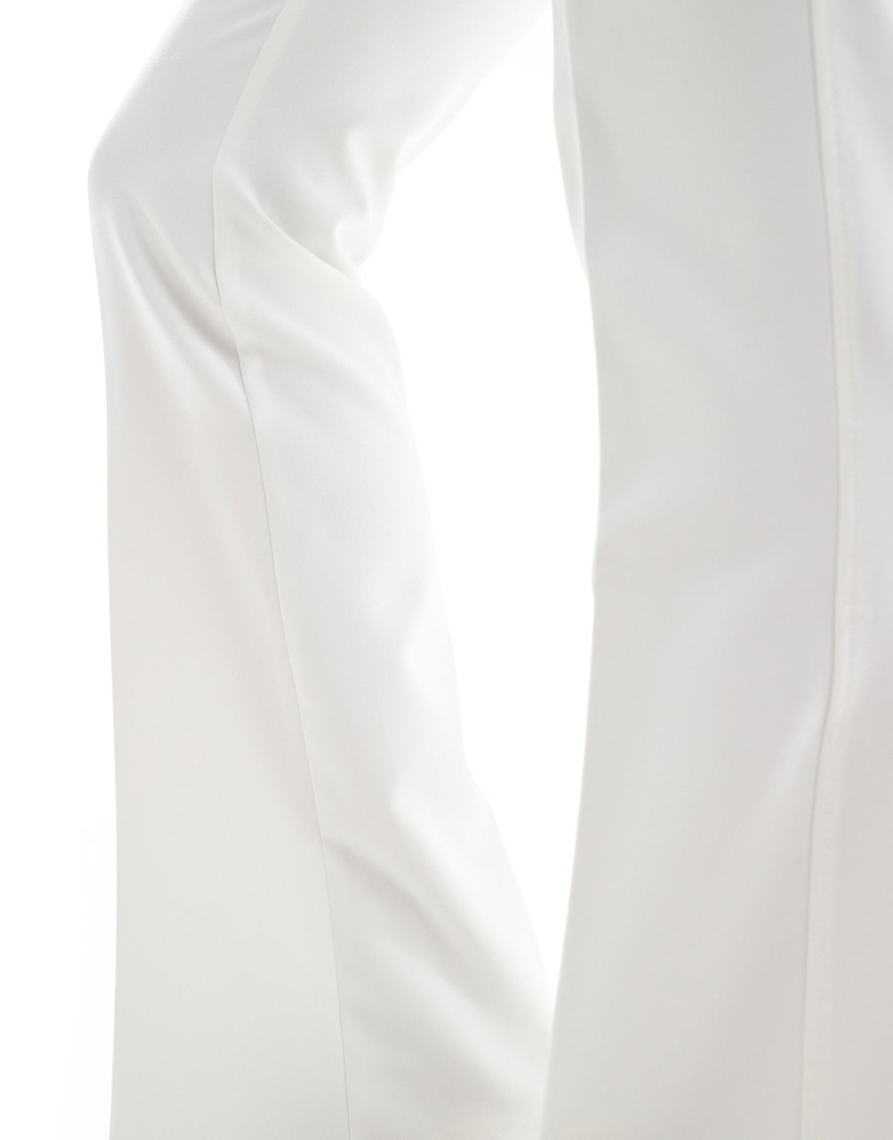 Bershka tailored flared trousers in off white