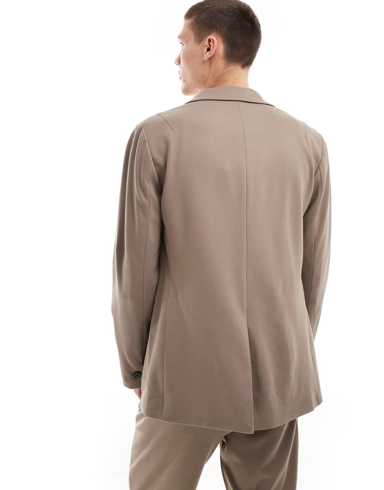 AllSaints Helm suit blazer jacket co-ord in light brown