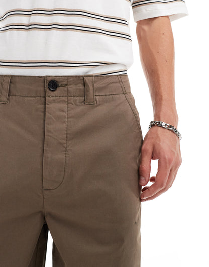 AllSaints Jovi straight leg trousers in brown