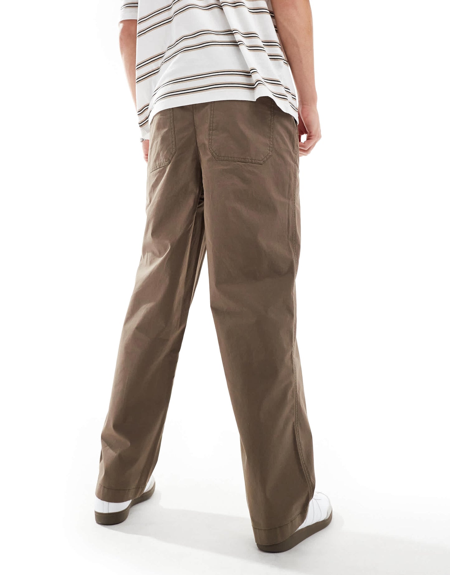 AllSaints Jovi straight leg trousers in brown
