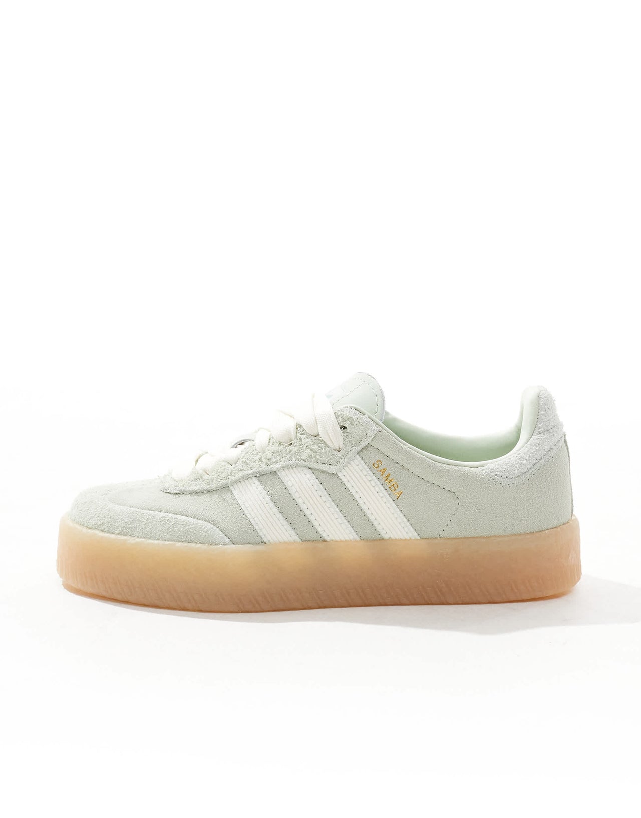 adidas Originals Sambae in green and off white