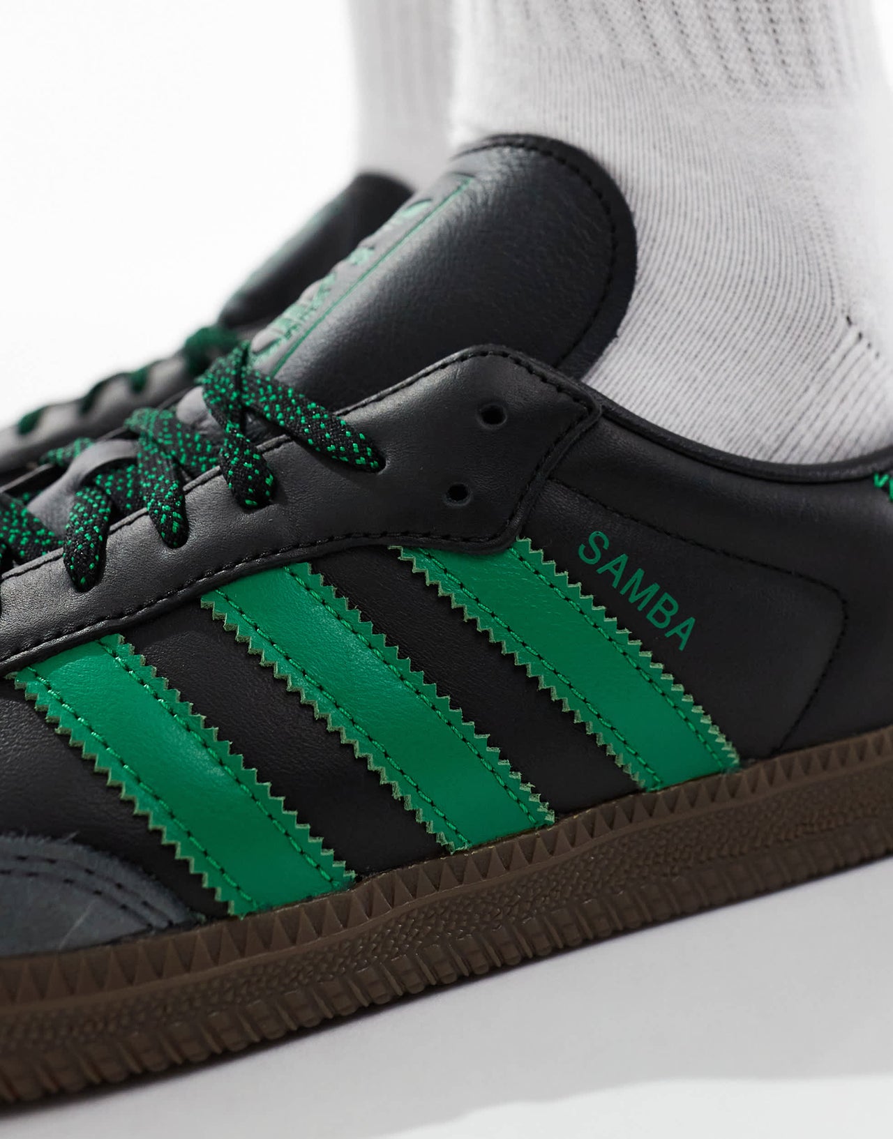 adidas Originals Samba OG in black and green