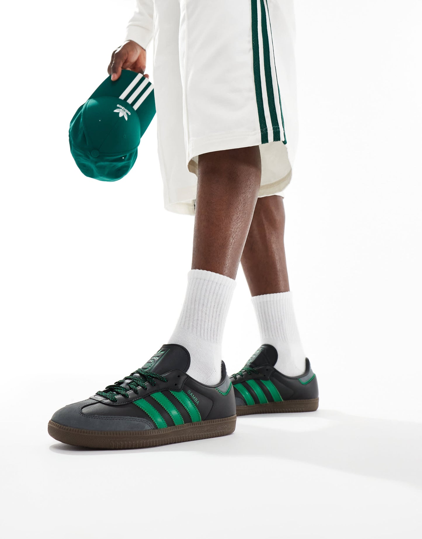 adidas Originals Samba OG in black and green
