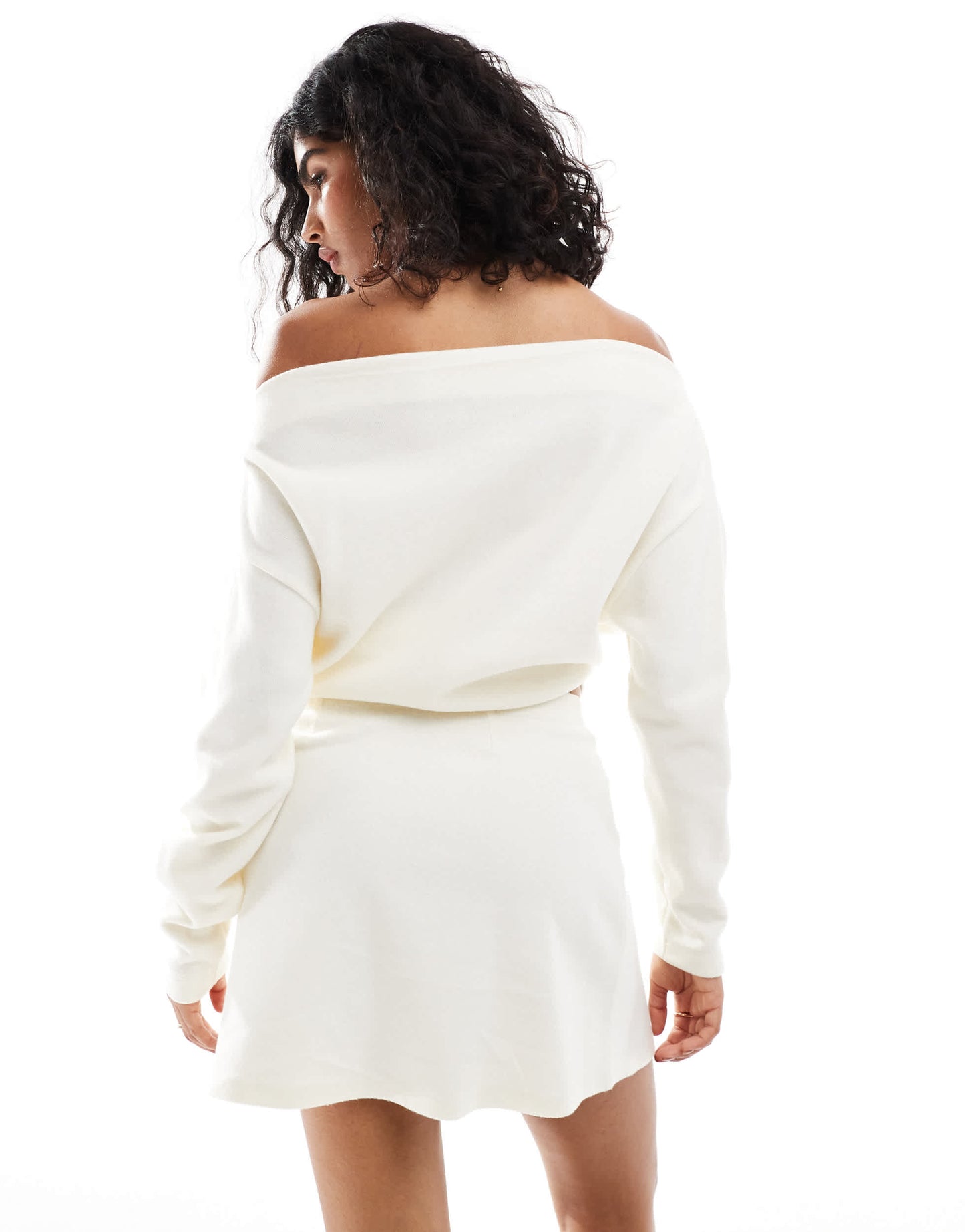 ASOS DESIGN supersoft flippy mini skirt in white