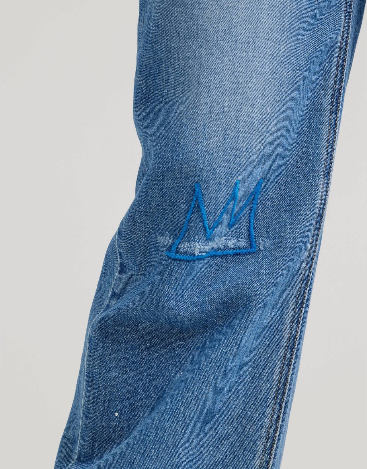 Lee x Jean-Michael Basquiat capsule straight leg jeans in mid wash