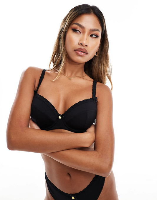 Boux Avenue Petra bra in black