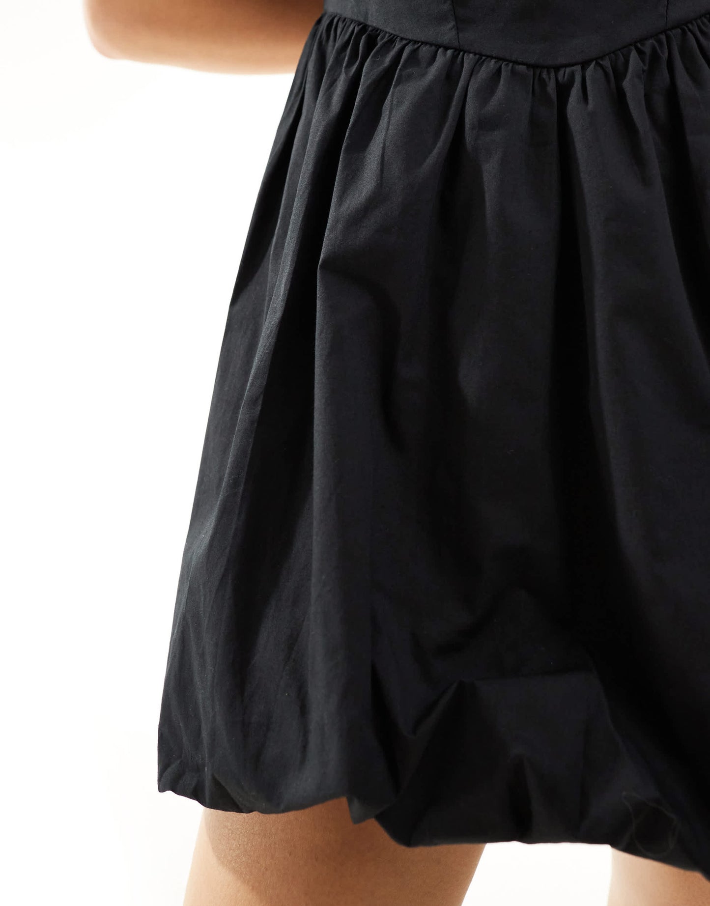 Motel micala puffball mini cami dress in black