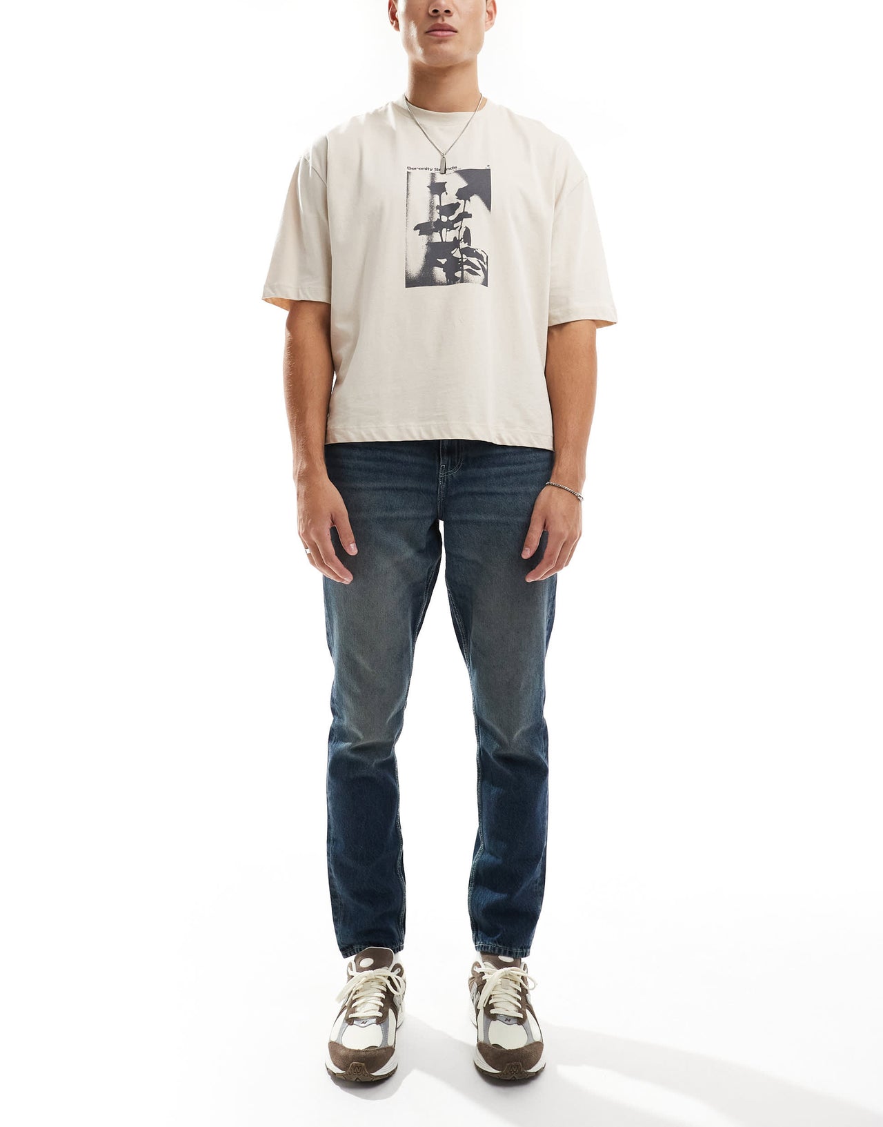 ASOS DESIGN slim jeans in dark wash with tint