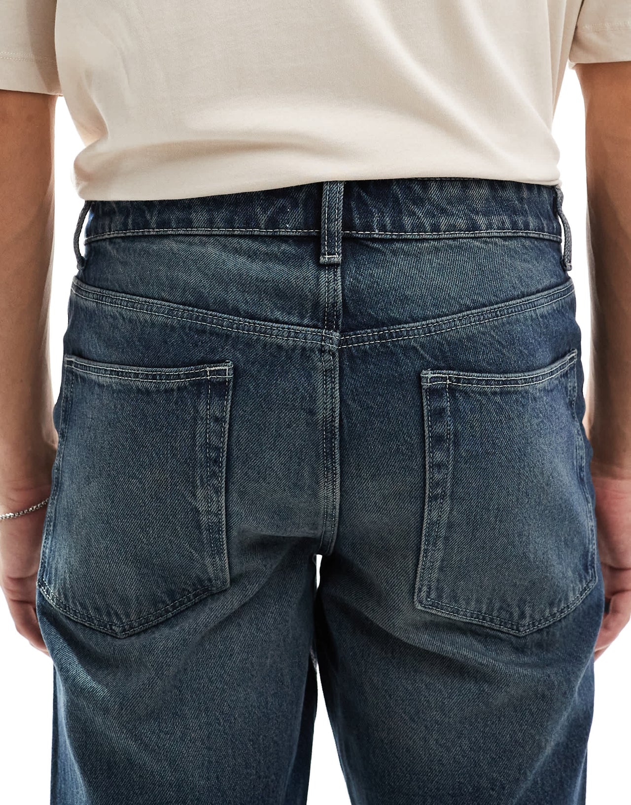 ASOS DESIGN slim jeans in dark wash with tint