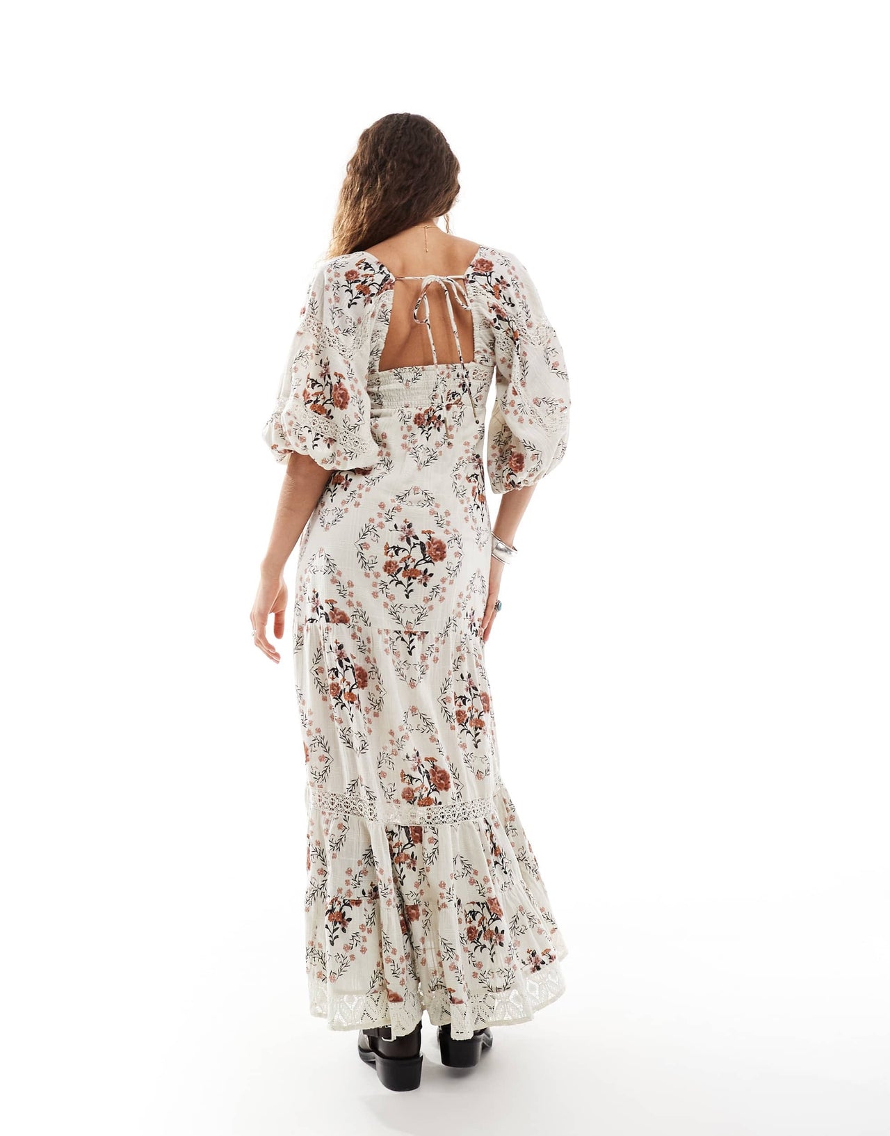 Free People broderie maxi dress in white