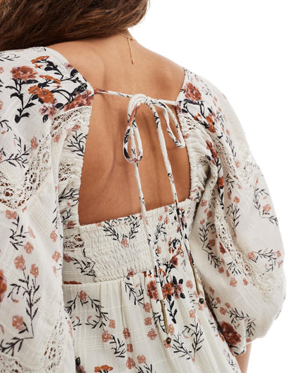 Free People broderie maxi dress in white