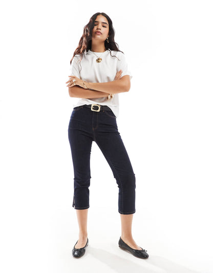 ASOS DESIGN satin t shirt with ribbed neckline in white