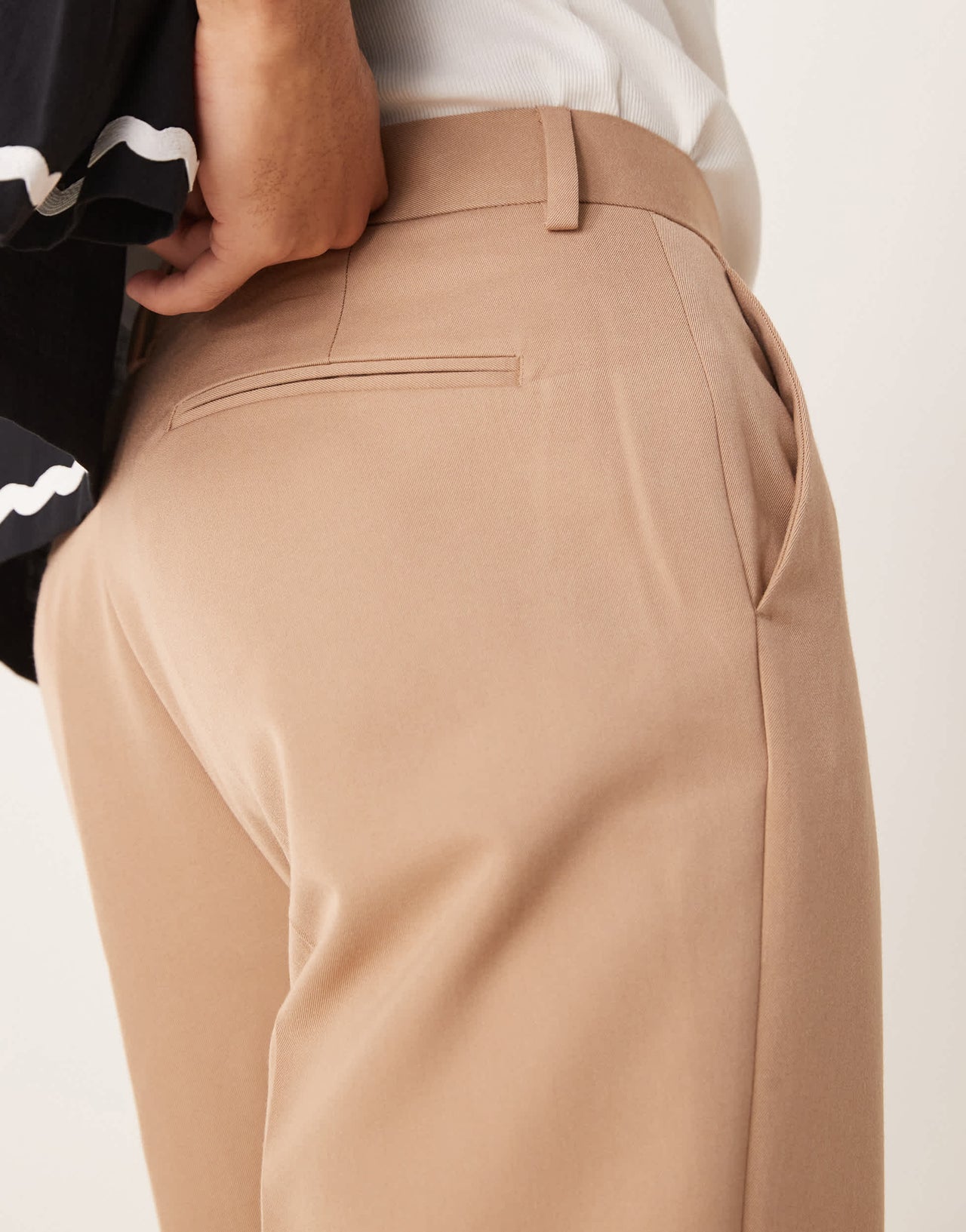 ASOS DESIGN smart straight leg trousers in camel