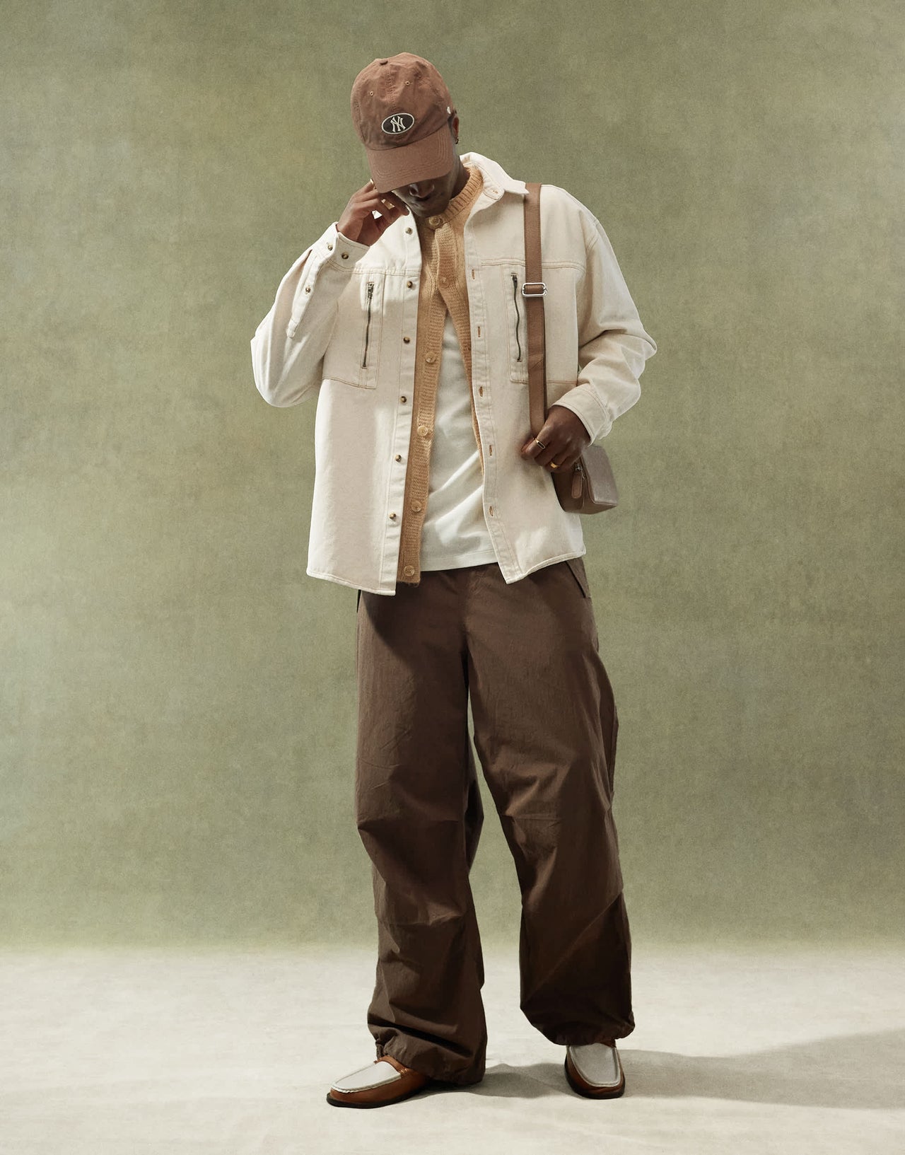 ASOS DESIGN 90's oversized shirt in ecru