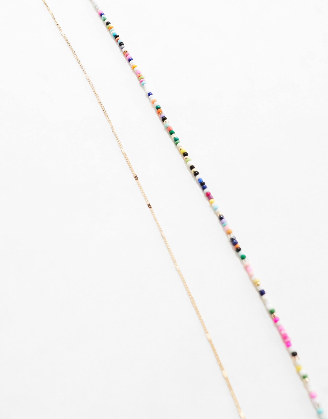 ASOS DESIGN pack of 2 waist beads with chain in gold tone