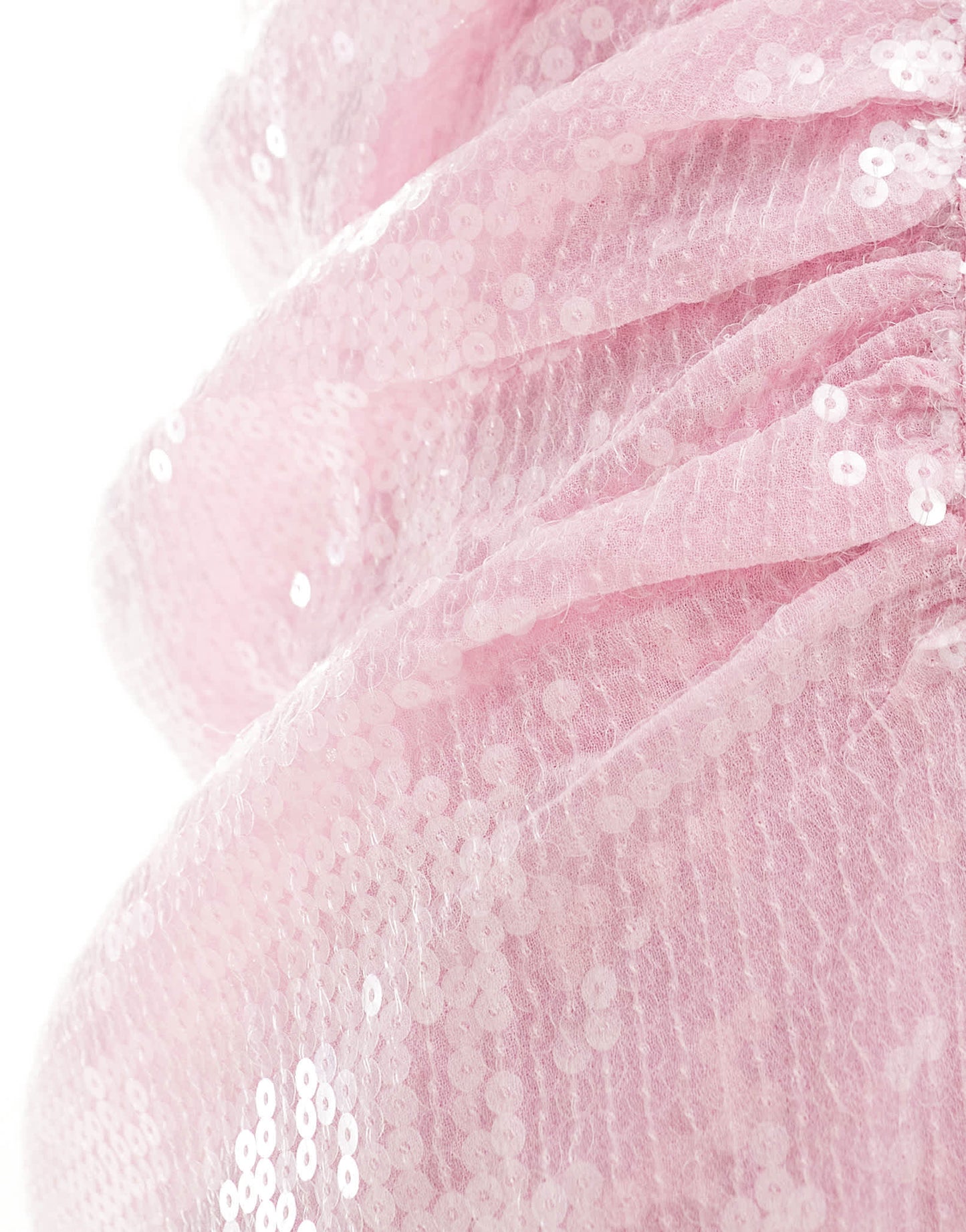 French Connection premium sequin midi skirt co-ord in pink