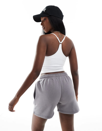 Missyempire exclusive sweat short co-ord in charcoal