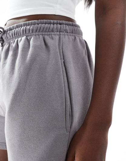 Missyempire exclusive sweat short co-ord in charcoal