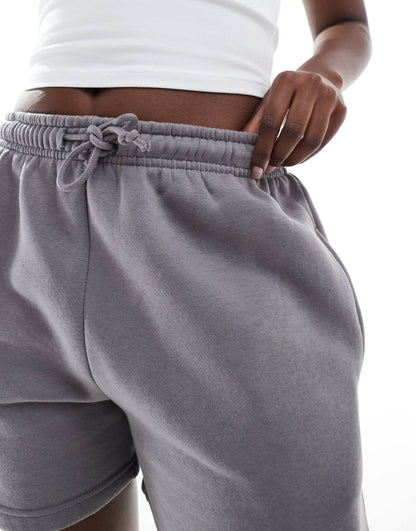 Missyempire exclusive sweat short co-ord in charcoal