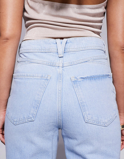 River Island mom jean in light blue