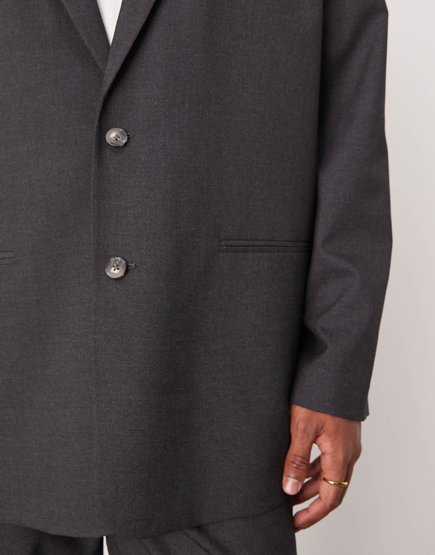 ASOS DESIGN oversized slouchy suit jacket in charcoal