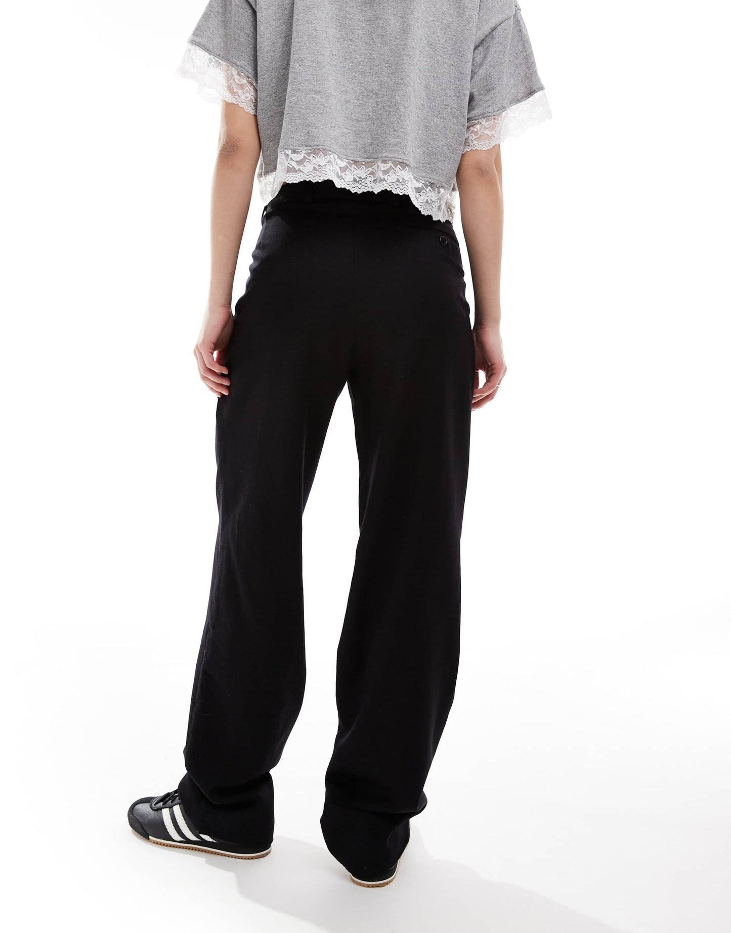 Reclaimed Vintage Revived x Glass Onion slouchy dad trouser in black