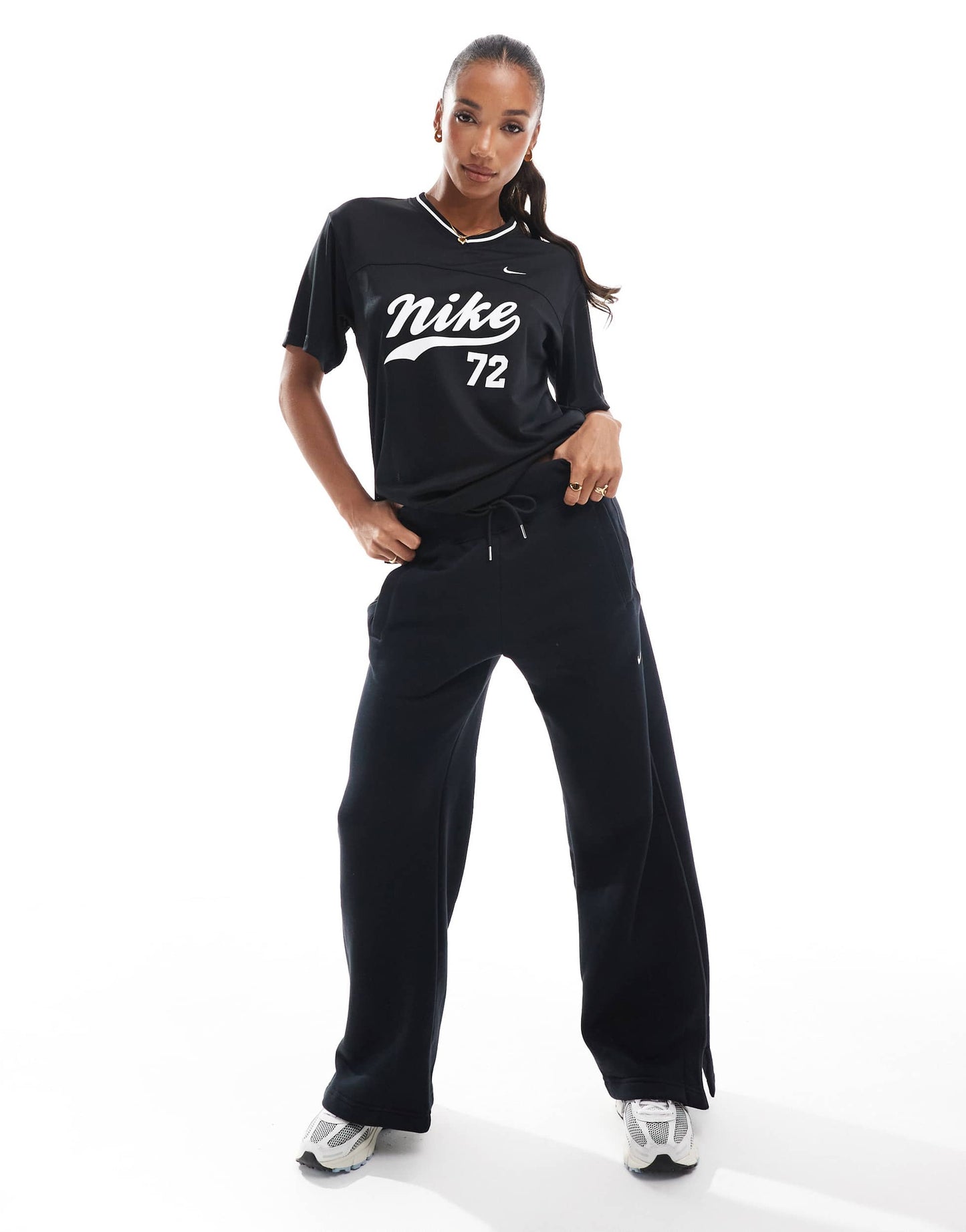 Nike Trend Phoenix fleece logo joggers in black
